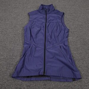 Irideon Vest Womens Small Purple Softshell Full Zip Riding Made USA Lightweight